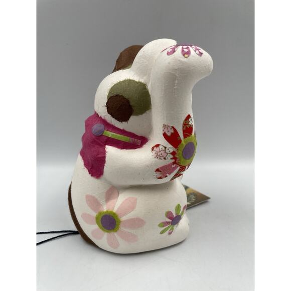 NEW 5” Hand Made Paper Mache Kyugetsu Doll Cat “Maneki-Neko” Made In Japan - Picture 5 of 8